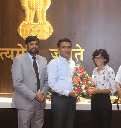 Felicitation of XII HSSC State Topper Vaishnavi Potekar by Hon. CM Dr. Pramod Sawant